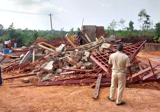 Bhandara mane of Kondana Temple demolished