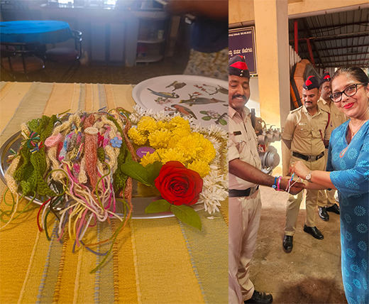 Main News Women of Mangalore observe Raksha Bandhan with fire personnel