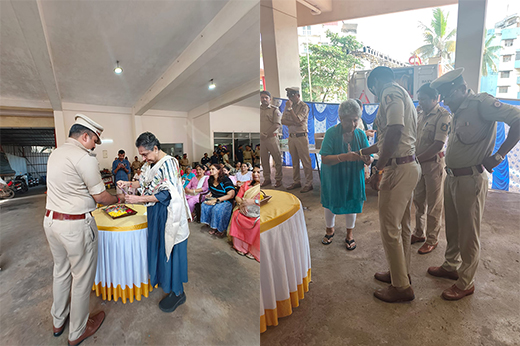 Main News Women of Mangalore observe Raksha Bandhan with fire personnel