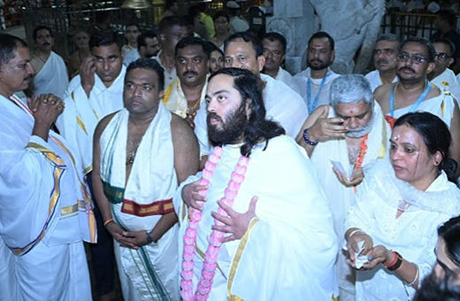 Anant Ambani at Kollur Mookambika Temple