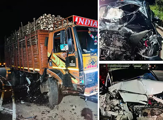car-lorry collision near Badiadka