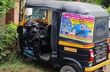 Autorickshaw rams into electric pole as driver suffers heart attack