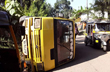 Uppinangady: School bus overturns; lucky escape for students