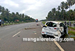 Udupi couple killed, son hurt as car rams median after tyre burst.