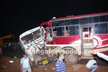 Several injured in  Trailer-bus collision near Maravanthe beach