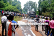 Bus catches fire after road accident in Bantwal