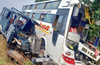 One killed, several injured in bus-jeep head-on collision in Karkala Padubidri Highway