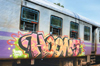 Rail Hoons graffiti found in the Madgaon - Mangaluru Train