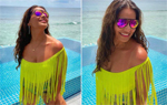 Bipasha Basu’s neon fringe Bikini is lighting up Maldives more than the sun
