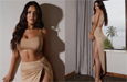Esha Gupta looks sexy in nude bralette and high-slit skirt in her latest photoshoot
