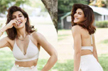 Jacqueline Fernandez aces summer fashion in an ivory halter, see her sexy pictures