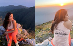 Janhvi Kapoor is the most stylish hiker in town in sunset hued tights and a tank top