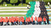 Dubai: Spectacular formation of UAE Human Flag at  Karnataka Sports and Cultural Club