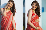 Kajal Aggarwal flaunts baby bump in red silk saree, check out the mom-to-be’s glowing pics