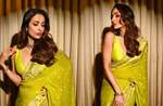 Malaika Arora looks all things gorgeous in a floral lime green Saree, see photos