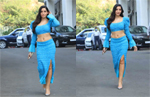 Nora Fatehi flaunts sexy curves in body-hugging blue co-ord outfit, see pics