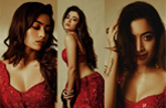 Rashmika Mandanna looks absolutely stunning in a red Lehenga, See pics