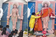 Viral video of Saraswati idol without saree sparks protest at Tripura College