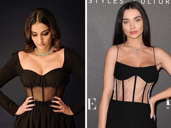 Amy Jackson, Sonam Kapoor Ahuja, and other Divas in similar corset dress, whose attire is the best?