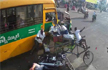 Watch: School bus brakes failed in busy Andhra traffic