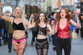 Women march in Dublin wearing underwear to demand rape trial reform