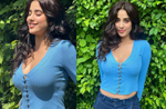 Janhvi Kapoor adds all shades of blue to her European Summer in a crop top and jeans, see pics