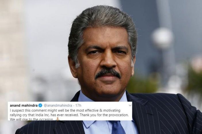 Anand Mahindra on Chinas threat to ban Indian Goods - thank you for provocation