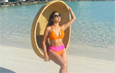 Sara Ali Khan shares sunkissed pics in orange-and-pink bikini, all the way from Maldives