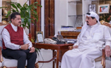 His Highness Sheikh Humaid Bin Rashid Al Nuaimi Receives Ajman-based Businessman Dr. Thumbay Moideen
