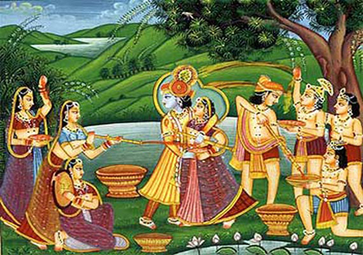 Holi Celebration-Krishna-Radha