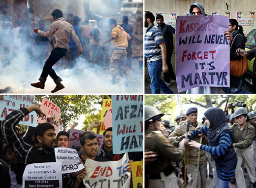 Afzal Guru hanging- Kashmir protest