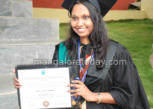 Mangalore Girl Preethi bags National Law School gold medal 