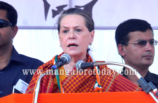Sonia Gandhi in Mangalore