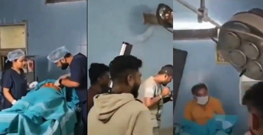 pre-wedding shoot in operation theatre