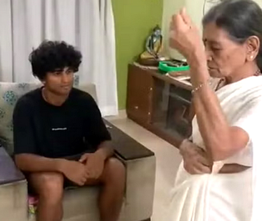 Rachin Ravindra visits grandparents in Bengaluru