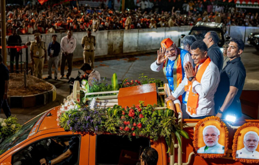 Narendra modi roadshow in Mangalore