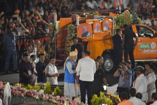 PM Modi roadshow in Mangaluru