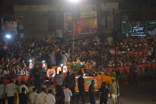 PM Modi roadshow in Mangaluru