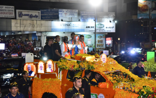 Narendra modi roadshow in Mangalore