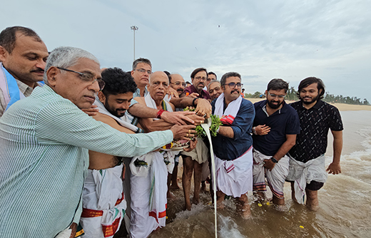 Samudra Puja performed by Sri Venkataramana Temple