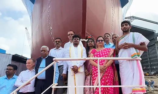 Udupi Cochin Shipyard Limited launches third cargo vessel for Wilson ASA