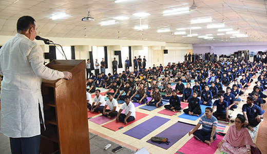 Yoga day at St Aloysius University