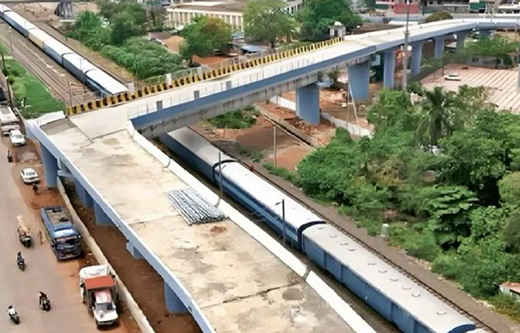 90-Degree Turn Rail Over Bridge in Bhopal