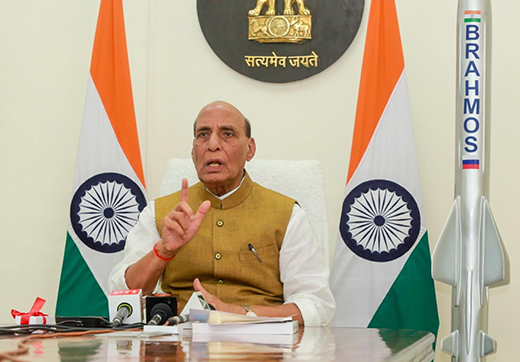 Rajnath Singh inagurating brahmos factory