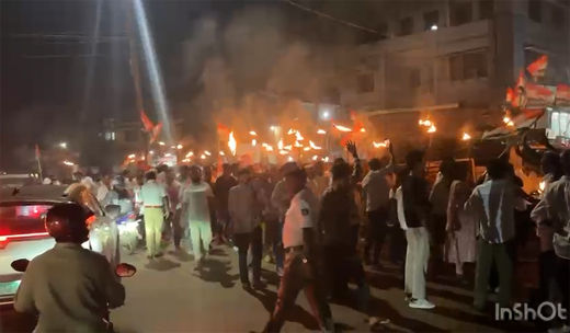 Congress torchlight march