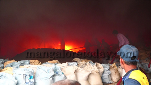 Fire at fish feed processing unit