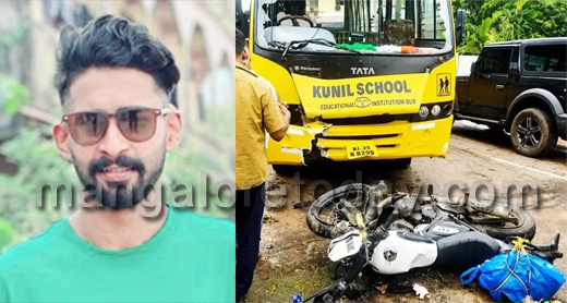Bus-Bike collision-rider killed