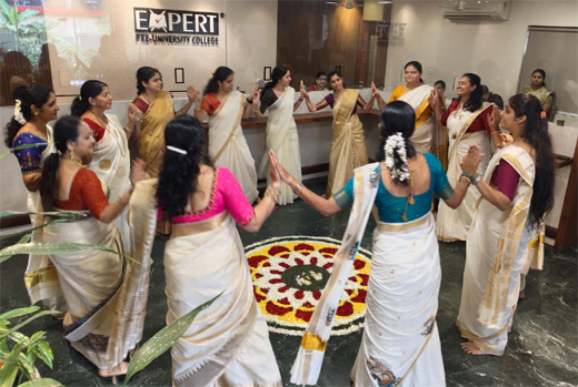 Expert PU College celebrates Onam