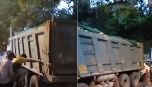 Mystery truck parked at Jantar Mantar