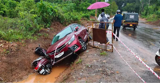 Car-scooter collision